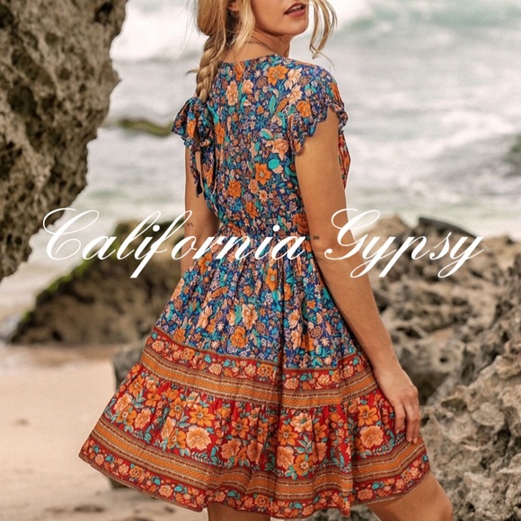 Boho Chic Vintage Floral Wrap Dress🎉RESTOCKED🎉 - Picture 8 of 16